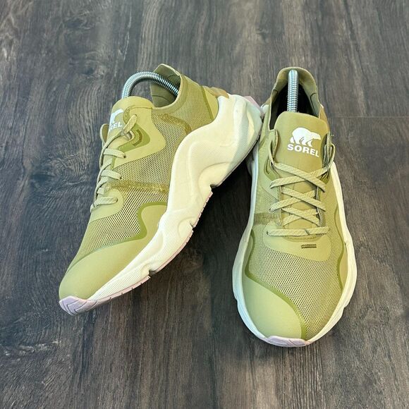 Sorel Shoes - Sorel Kinetic RNEGD Float Sneakers Olive Green Lace Up Lifestyle Shoes Size 9.5